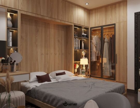 Nội thất chung cư khách hàng Lan Anh - phòng ngủ 2 - 3