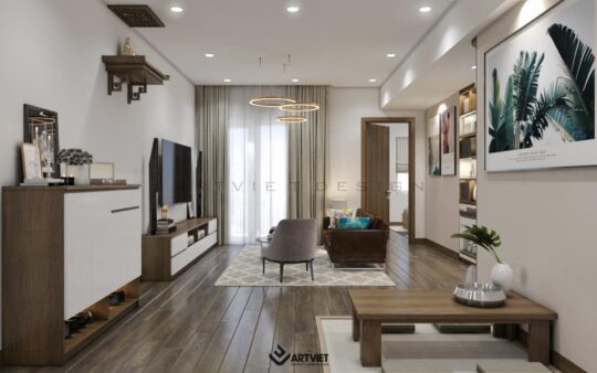 Nội thất chung cư Ecopark - phòng khách - 2