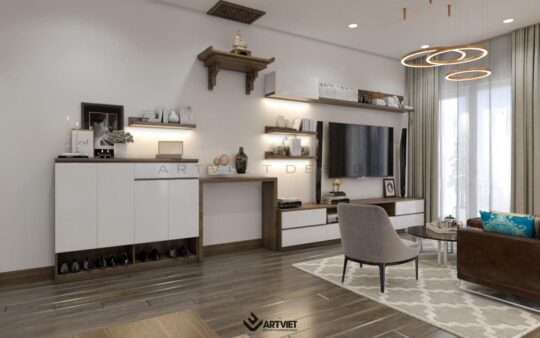 Nội thất chung cư Ecopark - phòng khách - 3