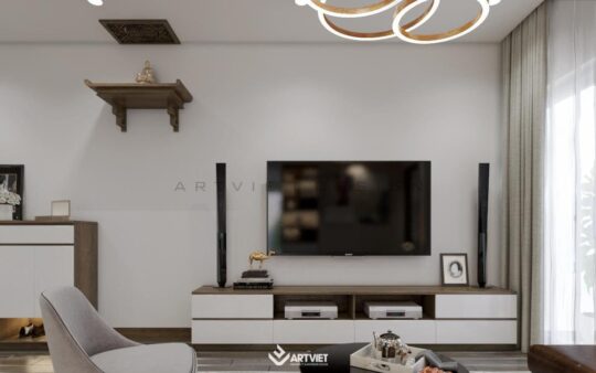 Nội thất chung cư Ecopark - phòng khách - 4