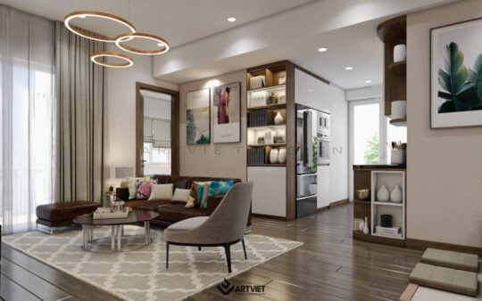 Nội thất chung cư Ecopark - phòng khách - 6