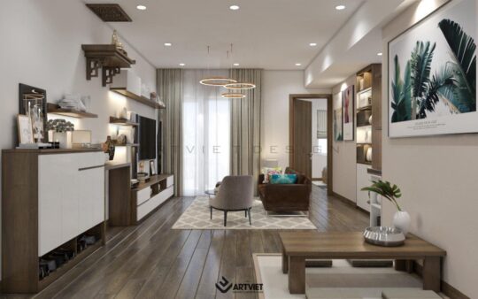 Nội thất chung cư Ecopark - phòng khách - 8