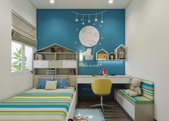 Nội thất chung cư Ecopark - phòng ngủ con