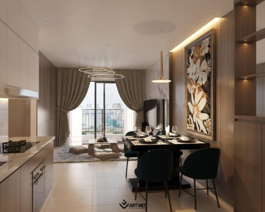 Nội thất chung cư Ocean Park - phòng khách - 1