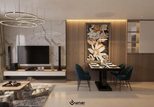 Nội thất chung cư Ocean Park - phòng khách - 2