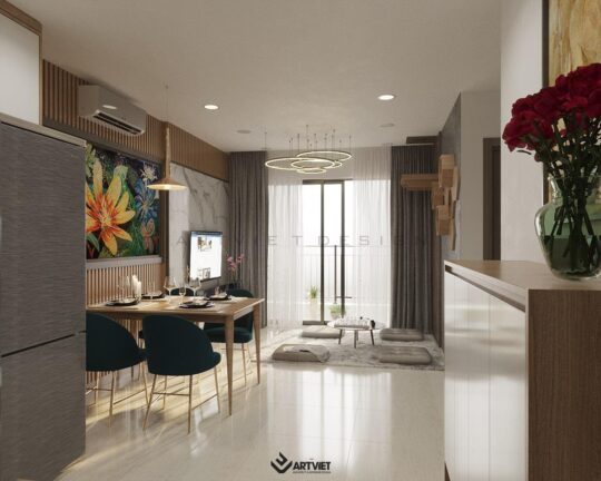 Nội thất chung cư Ocean Park - phòng khách - 5