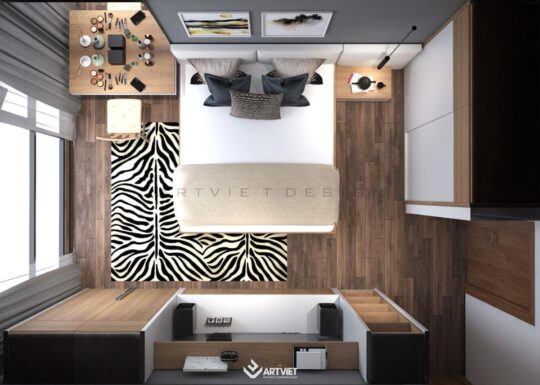 Nội thất chung cư Skylake - phòng ngủ master - 2