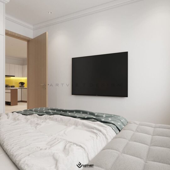 Thiết kế nội thất chung cư Vinhomes - phòng ngủ master - 1