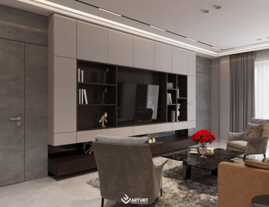 Thiết kế nội thất nhà ở Đông Dư - khách bếp - 6