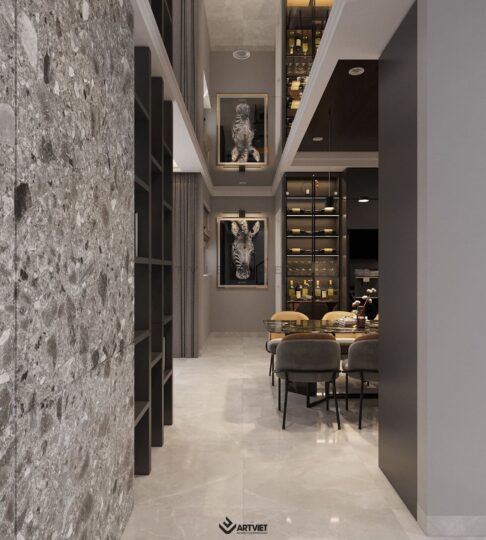 Thiết kế nội thất nhà ở Đông Dư - khách bếp - 7