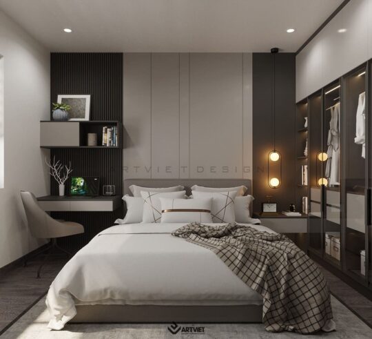 Thiết kế nội thất nhà ở Đông Dư - phòng ngủ con trai - 2