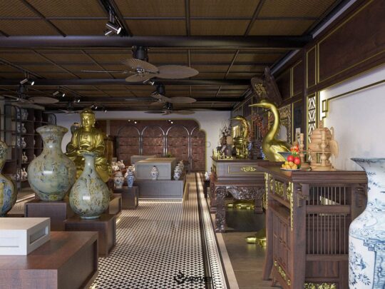 Thiết kế nội thất cửa hàng anh Nghĩa – Bát Tràng - 18