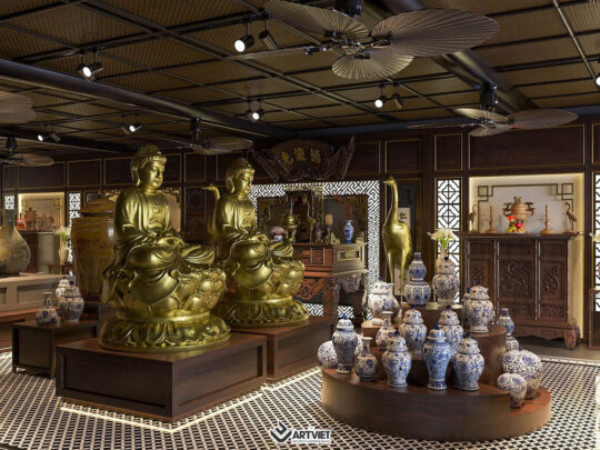 Thiết kế nội thất cửa hàng anh Nghĩa – Bát Tràng - 4