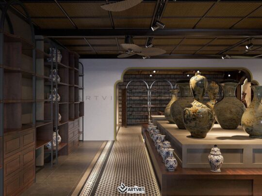 Thiết kế nội thất cửa hàng anh Nghĩa – Bát Tràng - 5