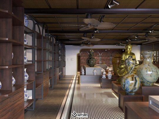 Thiết kế nội thất cửa hàng anh Nghĩa – Bát Tràng - 8