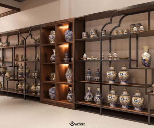 Thiết kế nội thất cửa hàng gốm sứ Chú Ninh - 4