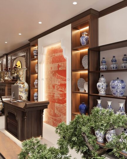 Thiết kế nội thất cửa hàng gốm sứ Chú Ninh - 6