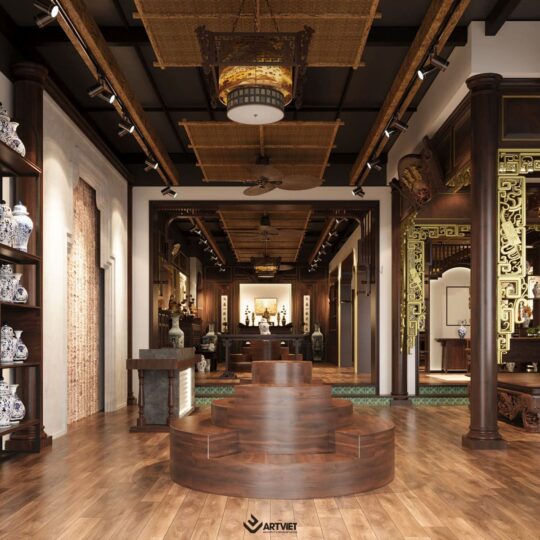 Thiết kế nội thất cửa hàng gốm sứ Bát Tràng - 1