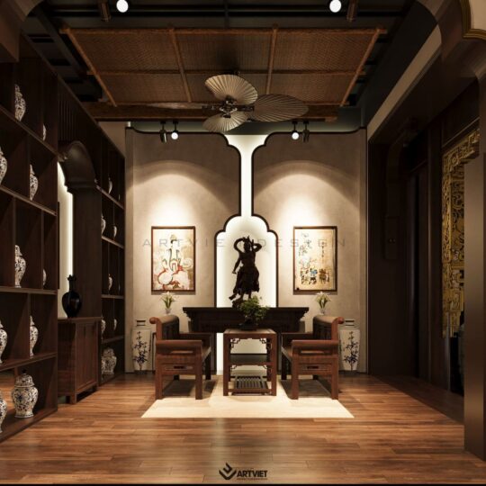 Thiết kế nội thất cửa hàng gốm sứ Bát Tràng - 4