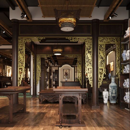 Thiết kế nội thất cửa hàng gốm sứ Bát Tràng - 6