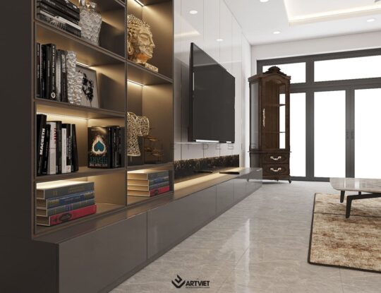 Nội thất nhà ở Bát Tràng - Anh Tuấn - phòng khách - 2