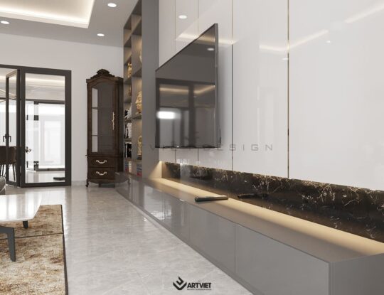 Nội thất nhà ở Bát Tràng - Anh Tuấn - phòng khách - 3