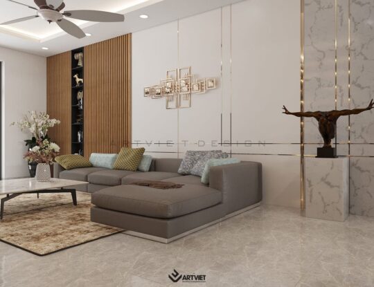 Nội thất nhà ở Bát Tràng - Anh Tuấn - phòng khách - 4