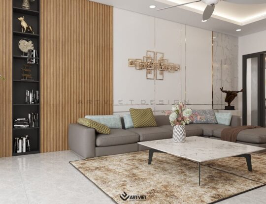 Nội thất nhà ở Bát Tràng - Anh Tuấn - phòng khách - 5