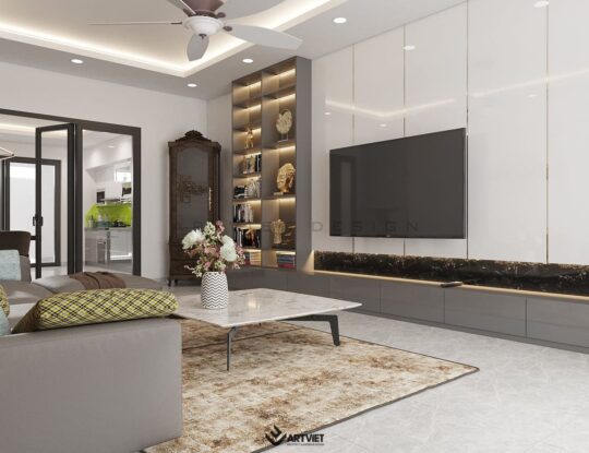 Nội thất nhà ở Bát Tràng - Anh Tuấn - phòng khách - 6