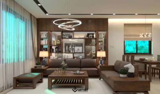 Nội thất nhà ở Bát Tràng - phòng khách - 2