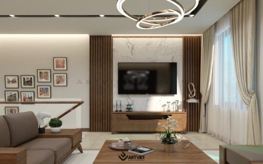 Nội thất nhà ở Bát Tràng - phòng khách - 5