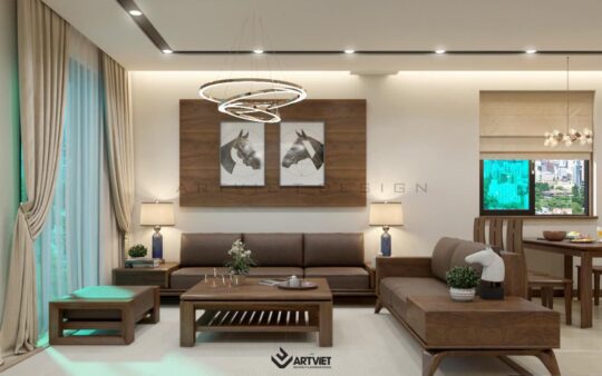 Nội thất nhà ở Bát Tràng - phòng khách - 6