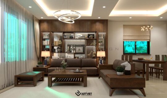 Nội thất nhà ở Bát Tràng - phòng khách - 8