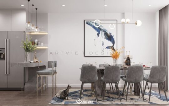 Thiết kế nội thất nhà phố Hàng Bông - bếp - 2