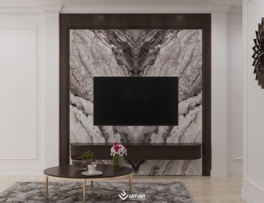 Thiết kế nội thất nhà phố Hàng Bông - phòng khách - 2