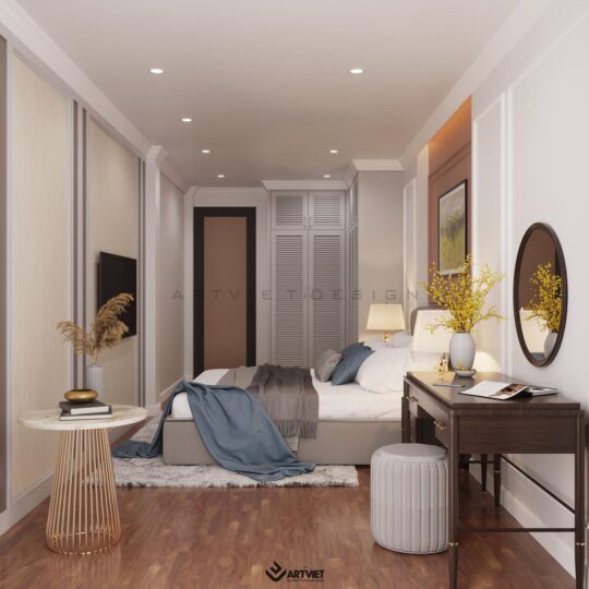 Thiết kế nội thất nhà phố Hàng Bông - phòng ngủ 2 - 4