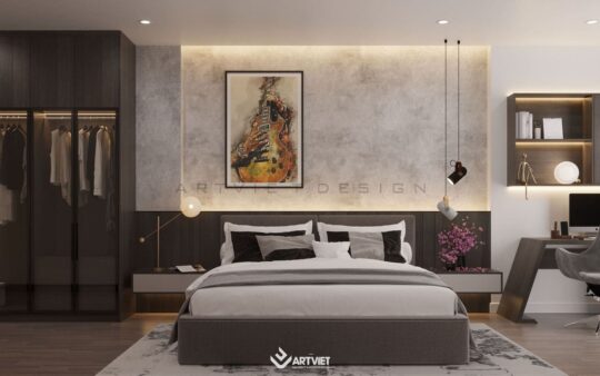 Thiết kế nội thất nhà phố Hàng Bông - phòng ngủ 3 - 3