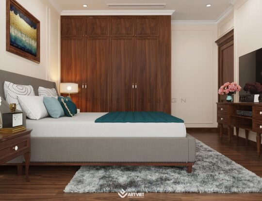 Thiết kế nội thất chung cư Vinhomes Ocean Park - phòng ngủ 2 - 3