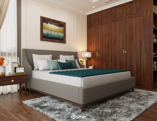 Thiết kế nội thất chung cư Vinhomes Ocean Park - phòng ngủ 2 - 4