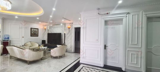 Thi công nội thất biệt thự Ocean Park - Phòng khách 4