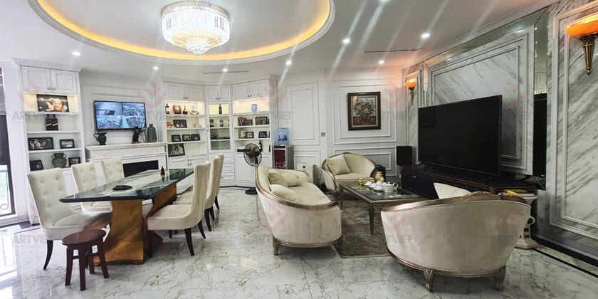 Thi công nội thất biệt thự Ocean Park - anh Giang, chị Hạnh