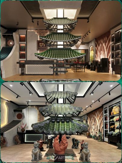 Công trình showroom trưng bày sản phẩm gốm sứ Thanh Hải Bát Tràng 2