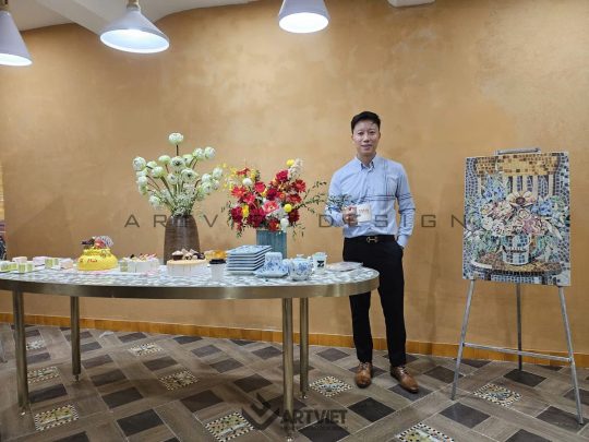 Thi công không gian trải nghiệm ghép gốm Quang Minh 4