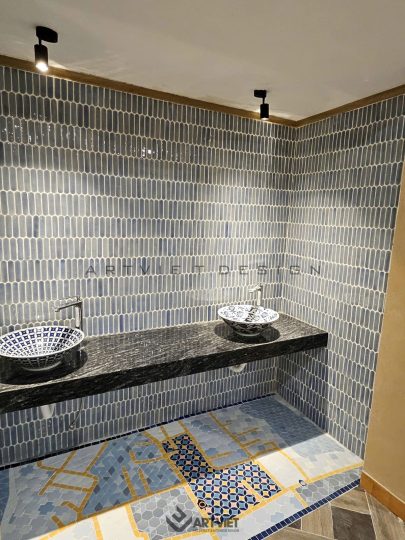 Thi công không gian trải nghiệm ghép gốm Quang Minh 7