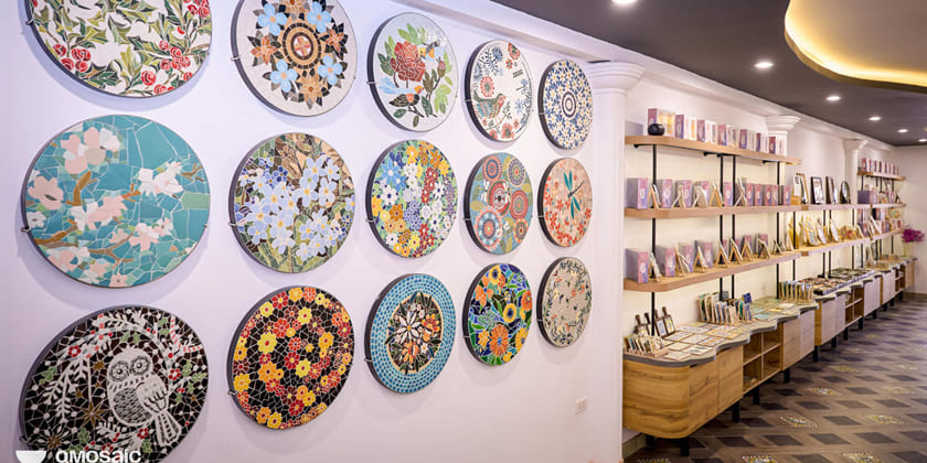 Thi công không gian trải nghiệm ghép gốm Quang Minh