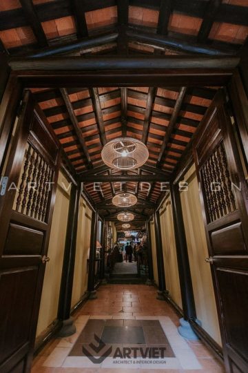 Nội thất nhà hàng Lang Liêu - hành lang