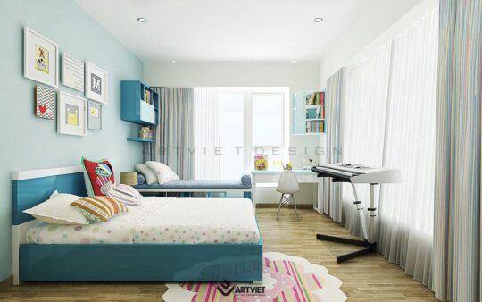 Nội thất chung cư 120m2 phong cách hiện đại - phòng ngủ 3 - 3