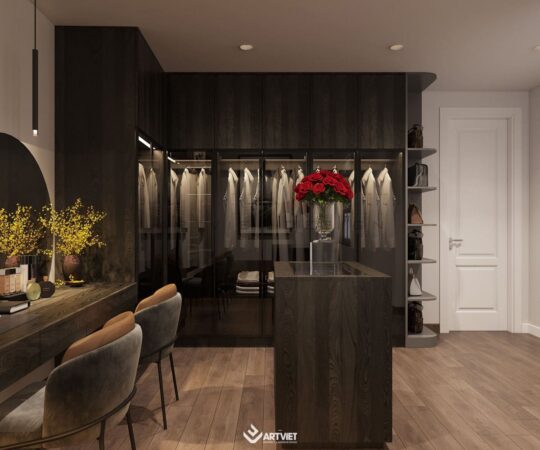 Thiết kế nội thất nhà ở Khương Đình - phòng ngủ master - 5