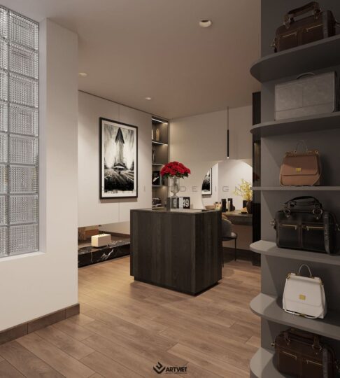 Thiết kế nội thất nhà ở Khương Đình - phòng ngủ master - 7