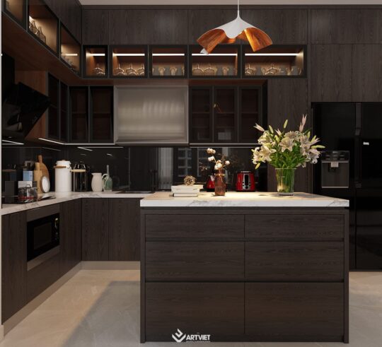 Thiết kế nội thất nhà Sơn Tây - khách bếp - 10